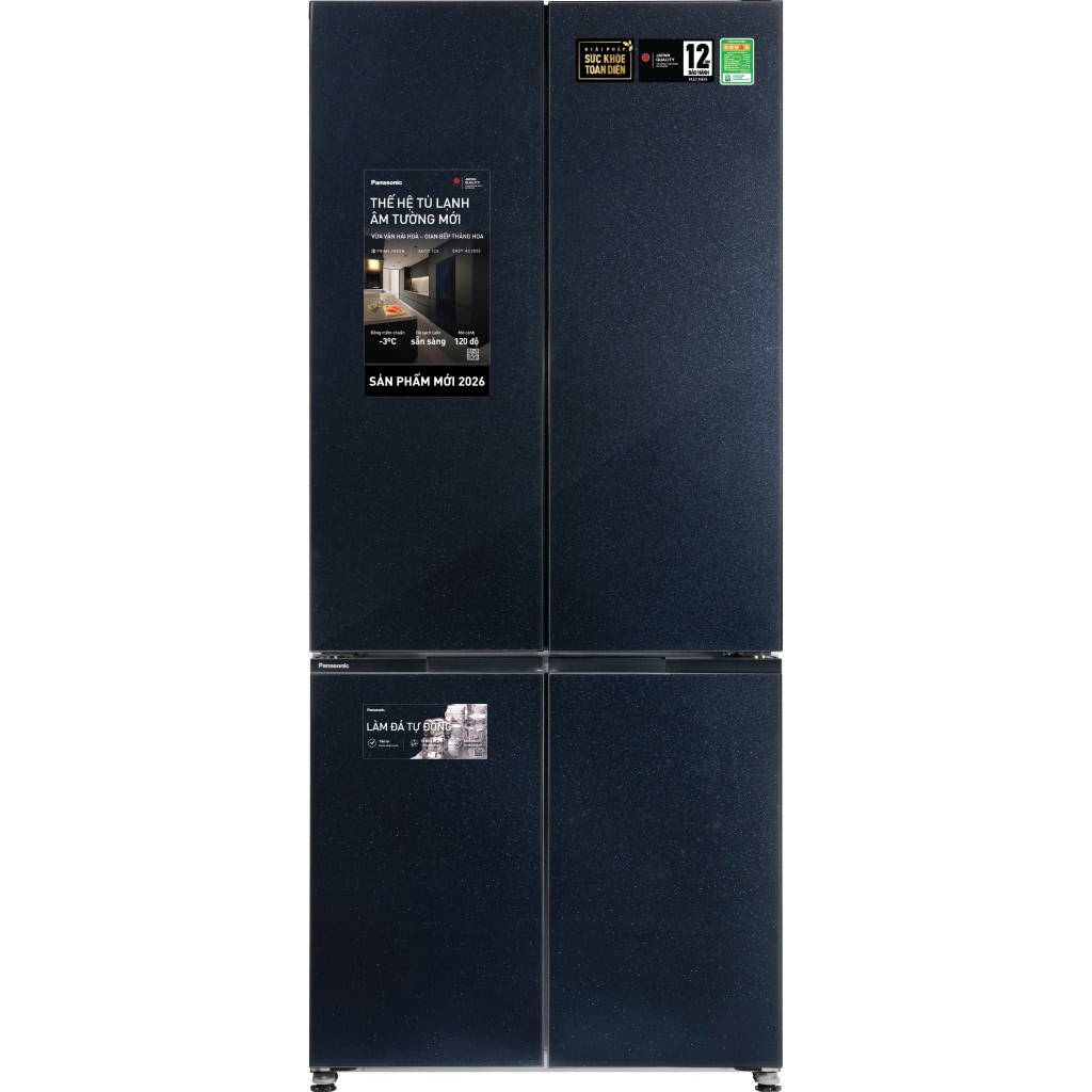 Tủ lạnh âm tường Panasonic 520 lít NR-XZ590HGKV (4 cánh, mặt kính)